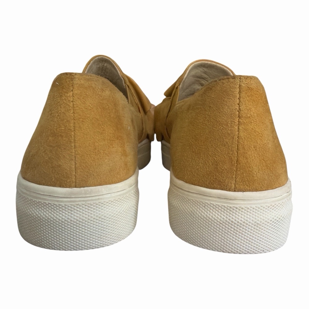 Seychelles Quake Mustard Yellow Suede Ruffle Slip On Platform Sneakers Women's 6 - Picture 3 of 10